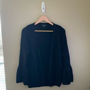 Women’s Miss Selfridge Black Swing Sleeve Open Front Cardigan Sweater Size US 4